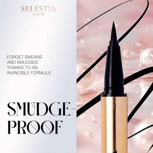Black Liquid Eyeliner Pencil Queen Cobra ? Long-Lasting ? Quick-Drying, No Flaking ? Thin Applicator & Intense Color ? 0.016 fl.oz