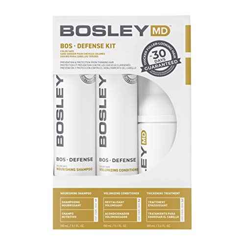 BosDefense Nourishing Shampoo, Conditioner, and Kit for Light Thinning Hair, Hair Thickening Formula, Color Safe, Starter Set and Multiple Sizes