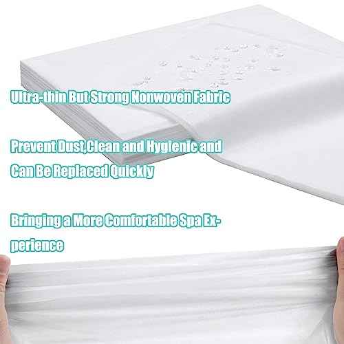 Disposable Bed Sheets for Massage Table 200 Pcs 31" x 71" Waterproof Massage Table Sheets Soft Non Woven Fabric SPA Massage Table Bed Cover Breathable for Beauty Tattoos Waxing Travel (White)
