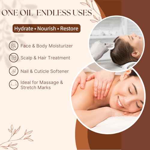 ISLA & FONTANE Jojoba Oil Set ? 67.6 Fl Oz (2L) | 100% Pure & Natural | Golden, Unrefined, Cold Pressed | 2 Dropper Bottles & Massager | Hexane-Free Carrier Oil for Skin, Hair, Face, Nails & Body