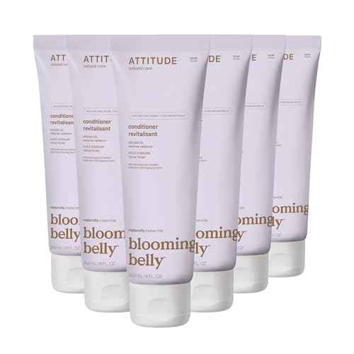 ATTITUDE Pregnancy Conditioner, Dermatologically Tested, Plant and Mineral-Based, Vegan Maternity Products, Argan Oil, 8 Fl Oz (Pack of 6)