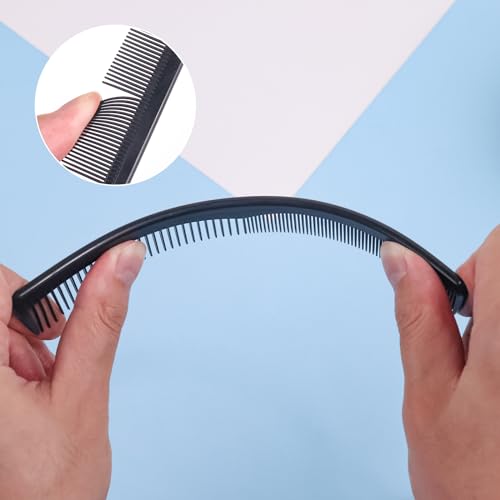 Disposable Combs in Bulk Individually Wrapped Widen and Fine Combs Straight Hair Combs for Women Men Long Handle Beauty Combs for Homeless, Hotel,Nursing Home (7in x 4in, Count, 100)