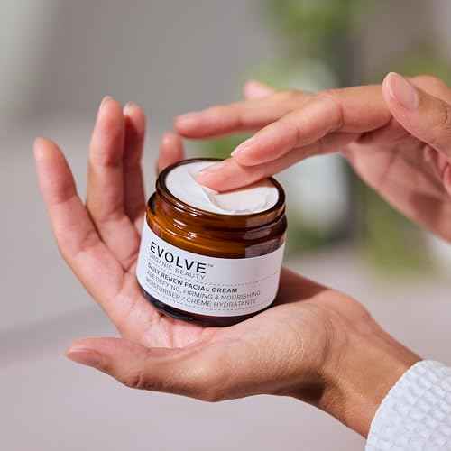 Evolve Organic Beauty - Natural Daily Renew Facial Cream | Small-Batch, Vegan Clean Beauty (2 oz | 60 mL) Packaging May Vary