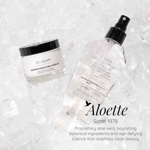 Aloette Maximum Moisture Anti-Aging Face Cream - Age Defying Anti-Wrinkle Facial Cream with Moisturizing Shea Butter & Aloe Vera - Hydrating Moisturizer for Fine Lines & Wrinkles - All Skin Types