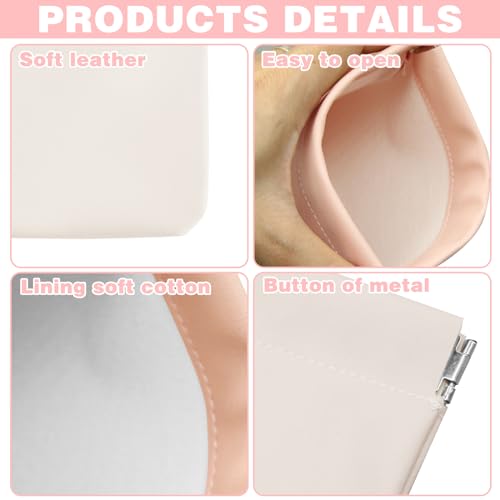 4Pcs Small Makeup Bag, Travel Storage Pouch for Women, Press Buckle Cosmetic Organizer for Lipstick, Jewelry and Purse