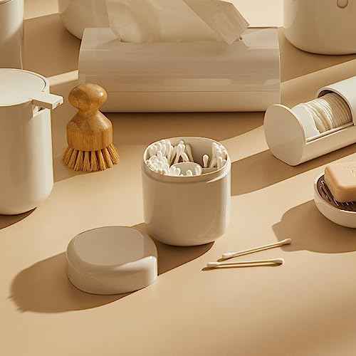 Alessi Birillo Cotton Swabs Holder Aleesi PL09 W Birillo Cotton Swabs Holder, White