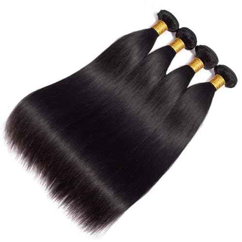 Brazilian Straight Human Hair 4 Bundles 18 20 22 24 Inch 100% Unprocessed Virgin Straight Weave Bundles Human Hair