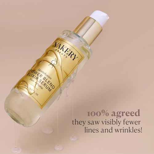Nakery SkinInfusion Facial Oil Serum (5.07 Fl Oz), Anti Aging Collagen Serum with Hyaluronic Acid, Matrixyl 3000 and Vitamin C Oil, Moisturizing Brightening Treatment for Dark Spots and Dry Skin