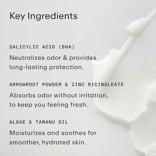 PHLUR Vanilla Skin Natural Deodorant - 48 Hour Odor Protection Natural Baking Soda Free & Aluminum Free, Salicylic Acid, Arrowroot Powder, Algae & Tamanu Oil - No Residue or Irritation