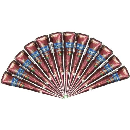 12 Pack Cones Natural Ready to Use Henna Paste Hair Color Hair Dye Cones