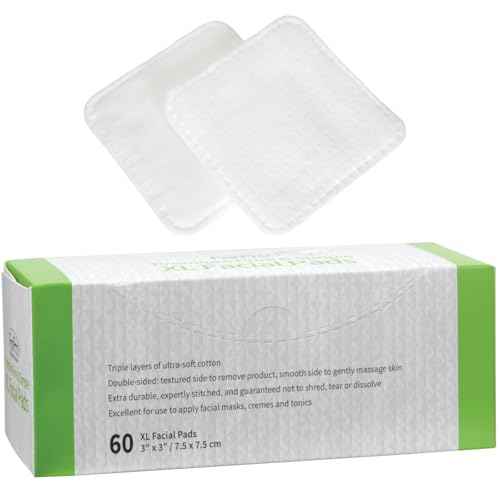 ForPro Premium Pure & Simple XL Facial Pads (360-Count), Triple Layered Ultra Soft Disposable Makeup Remover Pads, 100% Vegan & Cruelty-Free, Pack of 6-60 Cotton Squares