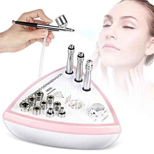 Diamond Microdermabrasion Machine Professional Beauty Facial Skin Care Equipment Microdermabrasion Device with Vacuum Spray for Salon Personal Home Use(Strong Suction Power: 65-68cmhg)