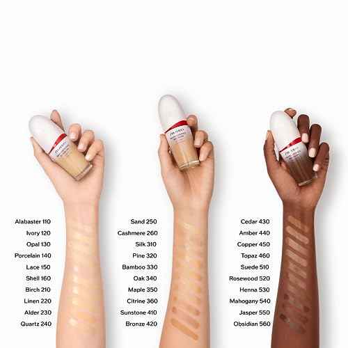 Shiseido RevitalEssence Skin Glow Foundation SPF 30, 150 Lace - Buildable, Medium Coverage - 24-HR Hydration & 12-HR Wear - Transfer, Crease & Fade Resistant - Non-Comedogenic - All Skin Types