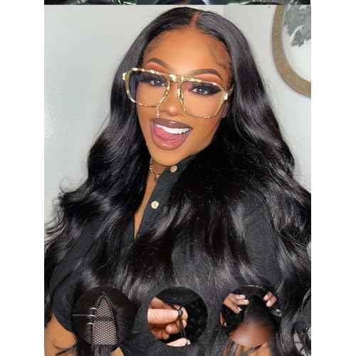 Beauty Forever Small Cap V Part Wig Body Wave Human Hair No Leave Out No Glue No Gel Upgraded U Part Wigs For Women,10A Grade Wear And Go Beginner Friendly150% Density Natural Color 16 Inch