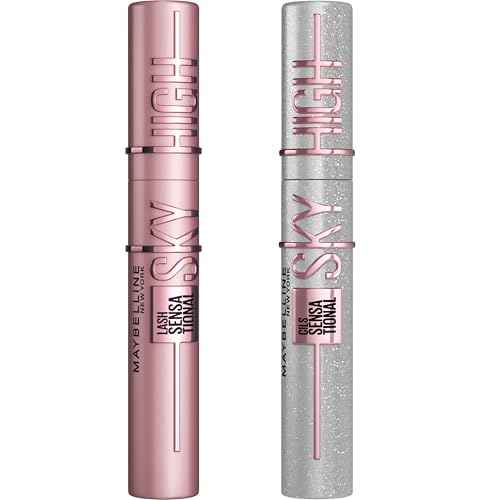Maybelline Lash Sensational Holiday Makeup Kit, Includes Full-Size Sky High Mascara and Lash Sensational Glitter Mascara, 1 Makeup Gift Set