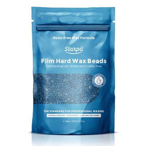 Starpil Wax 1000g / 2.2 lb Blue hypoallergenic Hard Wax Beads for Painless Hair Removal, Stripless Body Wax Beans, Polymer Blend Bikini, Coarse Hair Removal hypoallergenic wax Beads for Sensitive Skin