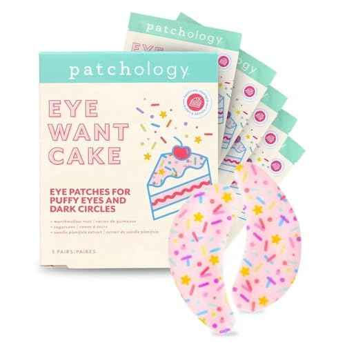 Patchology Eye Want Cake Under Eye Patches for Puffy Eyes, Dark Circles & Wrinkles, Hydrating Undereye Gel Patches, Holiday Treats, Christmas Gifts for Women & Stocking Stuffers for Teens (5 Pairs)