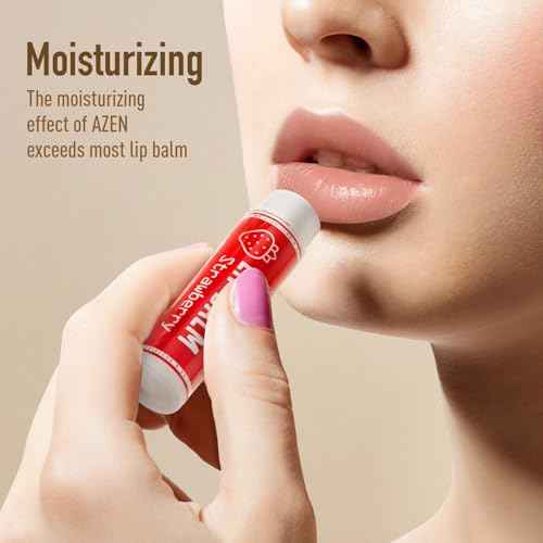 AZEN 120 Pack Lip Balm, Natural Lip Balm Bulk, Lip Care Product, Christmas Stocking Stuffers, Christmas Gifts for Women Girls - 10 Flavors