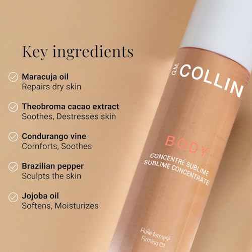 G.M. COLLIN Sublime Concentrate | Moisturizing Body Oil with Cocoa, Jojoba, and Vitamin E for Dry Skin