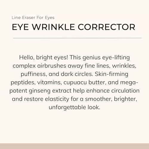 Le Mieux Eye Wrinkle Corrector Cream - Hyaluronic Acid Moisturizer for Eyes with 7 Potent Peptides & Amino Acids, Under Eye Corrector Cream (0.5 oz / 15 ml)