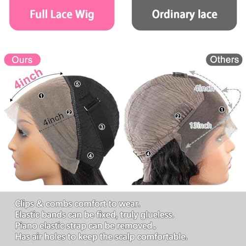 Body Wave Lace Front Wigs Human Hair 180% Density 13x4 HD Lace Frontal wigs Human Hair 32 Inch Transparent Lace Glueless Wigs Pre Plucked with Baby Hair