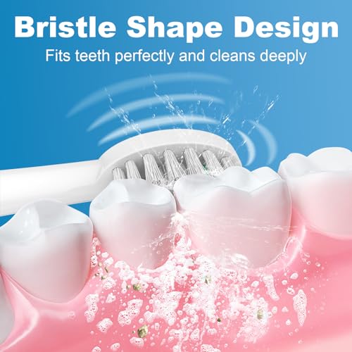 Replacement Brush Heads for WaterPik Sonic-Fusion 2.0 Flossing Toothbrush (SF-03/SF-04) and Sonic-Fusion Flossing Toothbrush (SF-01/SF-02),6 Count White with Covers