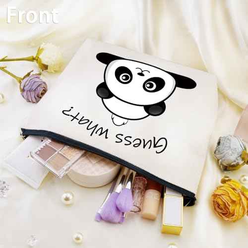 Panda Gifts for Women Panda Bag Pandas Gift Bag Pandas Makeup Bag Zipper Pouch Cosmetic Pouch Travel Toiletry Bags Graduation Gift Ideas for Daughter Sister Bestie Friends