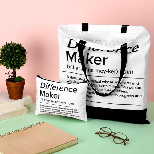 Paterr 2 Pcs Paraprofessional Gifts Survival Kit Tote Bag Cosmetic Makeup Bag Teaching Assistant Appreciation Gifts for Women