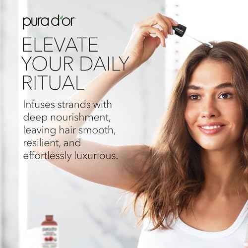 PURA D'OR 16.9 oz Organic Castor Oil (GLASS BOTTLE) Pure Cold-Pressed Hexane-Free USDA Certified ? Lashes Brows Hair Scalp Skin ? Botanical Moisturizer for Softness Strength Hydration Shine Radiance