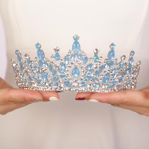 JWICOS Crystal Crowns and Tiaras Headband for Women Princess Wedding Tiara for Birthday Party Prom Bridal Tiara Crown for Halloween Costume