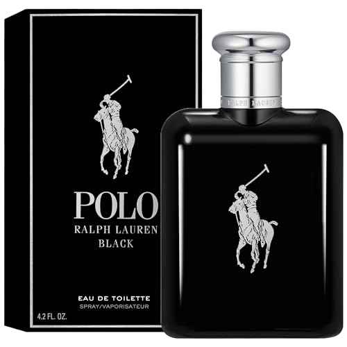RALPH LAUREN FRAGRANCES - Polo Black - Eau de Toilette - Men's Cologne - Woody & Fresh - With Patchouli, Sandalwood, and Mandarin - Medium Intensity