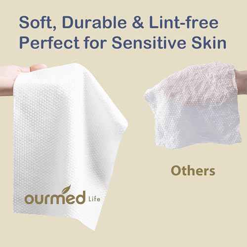 Ourmed Life Compressed Towel Tablets ? Portable, Individually Wrapped Disposable Face Towels, Quickly Expand with Water, Soft & Lint-Free, 12¡®¡¯x10¡®¡¯ for Travel, Camping, Hiking, Backpacking (56 Count)