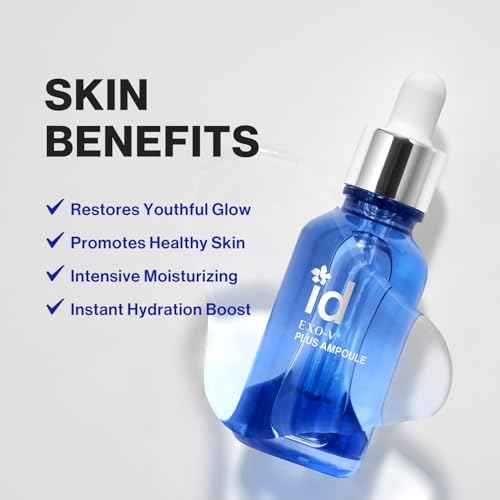 idplacosmetics EXO-V Plus Ampoule 1.01 fl.oz (30ml) ? Korean Microneedling Serum for Smoother, Plumper Skin, 99.9% 100.4 nm Encapsulated Exosome + NMN, for Microneedle Roller (250?m)