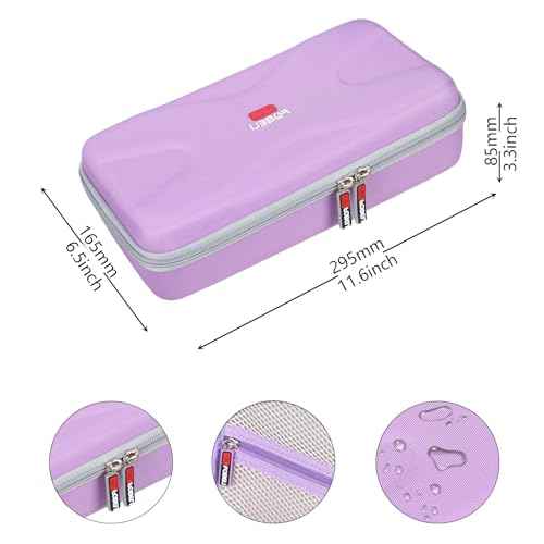 FBLFOBELI Hard Storage Case Compatible with NuDerma/for Houzzi/for Signstek/for APREUTY/for FAZJEUNE/for NewWay Professional Clinical Portable Handheld High Frequency Skin Wand Machine (Purple)