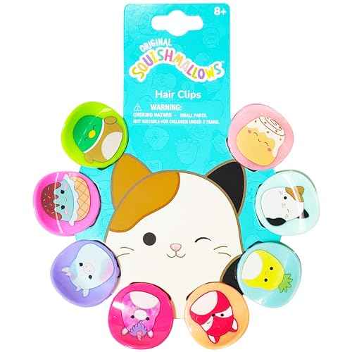 LUV HER Glam Up Your Look with Squishmallows Butterfly Hair Clips - 8 Cute Hair Clips with Small Claw Clips for Every Occasion - Multi Color - Ages 8+
