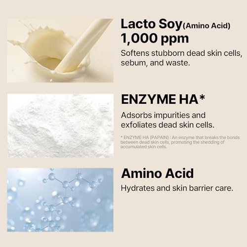 SOME BY MI Lacto Soy Enzyme Deep Cleanser ? 3.4oz, 100ml ? Korean Vegan Face Wash with Papain & Soy Enzymes for Pore & Dead Skin Care ? With Hyaluronic Acid for Soothing & Hydration ? Korean Skin Care