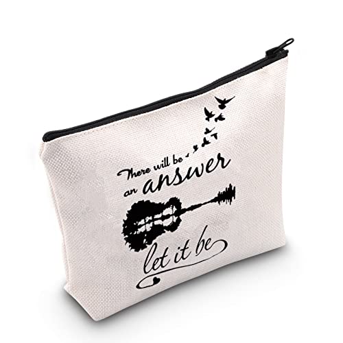 MNIGIU Song Lyrics Inspired Gift There Will Be Answer Let It Be Cosmetic Bag Music Album Gift Music Fan Gift