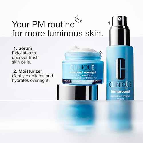 Clinique Turnaround Accelerated Renewal Face Serum For All Skin Types | Exfoliating + Smoothing, 1 Fl Oz