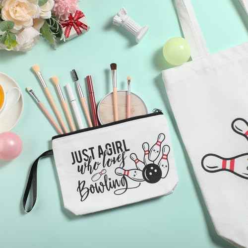 Sieral 2 Pcs Animal Lover Bag Gift for Women Travel Cosmetic Bags Portable Makeup Zipper Pouch Canvas Tote Bag Reusable