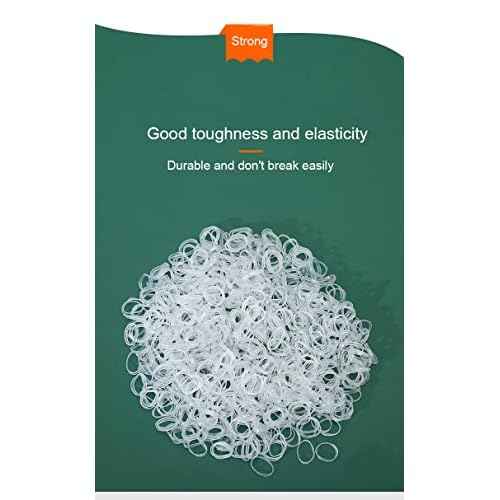 2000 PCS Clear Elastic Mini Ponytail Rubbers Ties, Soft Non-Slip Small Hair Accessories for Girls, with 2 PCS Topsy Tail Tools