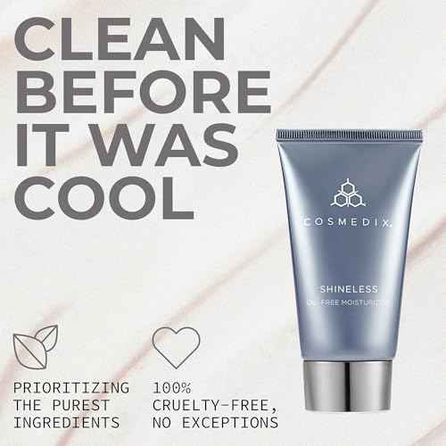 COSMEDIX Shineless Oil-Free Face Moisturizer for Women & Men - Hydrating Face Cream with Vitamin B3 for Oily & Blemish-Prone Skin - Daily Facial Skin Care for Firmer, Smoother & Radiant Glow