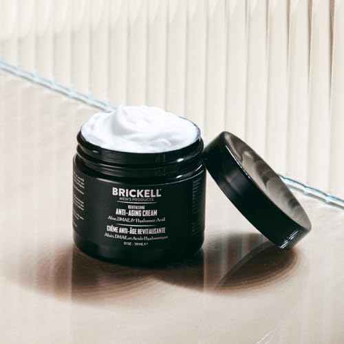 Brickell Men's Revitalizing Anti-Aging Cream For Men, Natural and Organic Anti Wrinkle Night Face Cream To Reduce Fine Lines and Wrinkles, 2 Ounce, Unscented