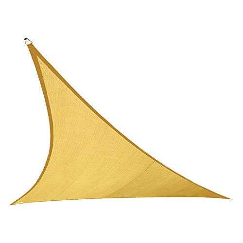 Coolaroo Coolhaven Shade Sail - 95% UV Block Breathable Outdoor Sun Shade with Stainless Steel Hardware for Patio, Deck, Garden, or Pool, 12 ft Triangle, Sahara