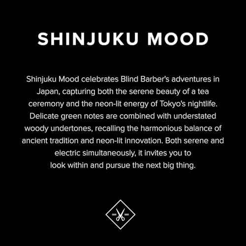 Blind Barber Shinjuku Mood Eau De Parfum - Smoky Cologne for Men - Notes of Tea, Suede, Birch Tar & Lavender - Long Lasting Perfumes for Men (1.69 Fl oz)