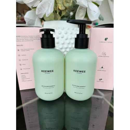 SRILabs KEEWEE Hair Growth Shampoo with Biotin, Niacinamide, Green Tea & Ginkgo ? Thickening for Thinning Hair & Hair Loss | Sulfate-Free, Color-Safe, Scalp-Calming