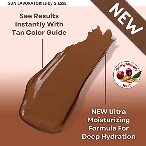 Sun Laboratoreis By Giesee Ultra Dark Self Tanner Lotion 32 oz With Tanning Mitt - Extra Dark Self Tanner, Self Tanning Lotion, Sunless Tanner, Travel Self Tanner, Natural Organic, Self Tanning Mitt