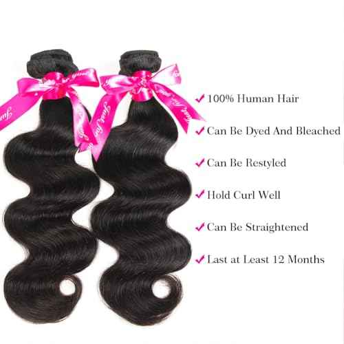 Beauty Princess Body Wave Human Hair 3 Bundles Double Weft 10A Brazilian Hair Bundles 18/20/22 Inch