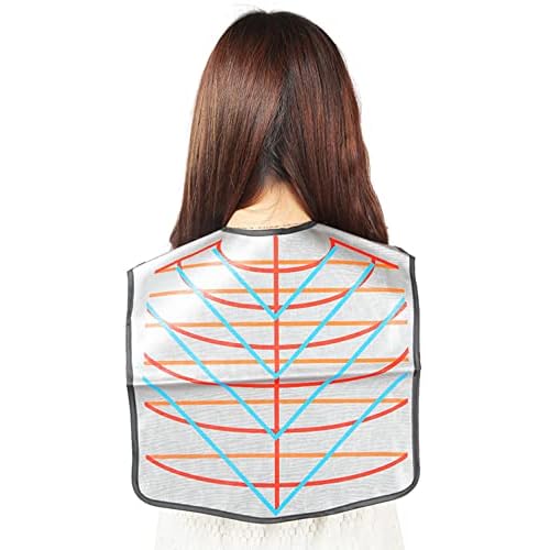 PERFEHAIR Hair Cutting Collar Tool, Salon Hairdressing Hair Dye Cape with Angular & Straight Cutting Guidelines, Waterproof