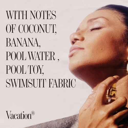 VACATION Sunscreen Eau de Toilette, Beach Coconut Perfume for Women & Men, Scent of Sunscreen & Summer, Travel Size, 1 Fl. Oz.