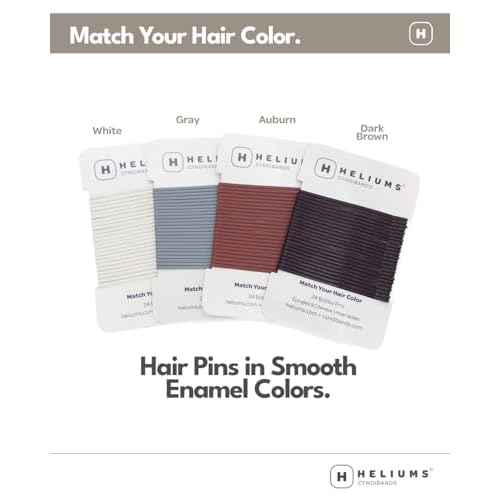Heliums Large Bobby Pins - Dark Brown - 2.5 Inch Extra Long Straight Hair Pins, Enamel Coated - 24 Count